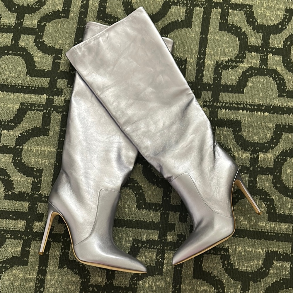 COPY - Paris Texas Silver Stiletto Heeled Boots